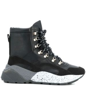 NIB STELLA MCCARTNEY Eclypse Hiking Faux Leather Suede Lace Up Ankle Boots sz 38